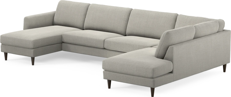 Bridge - 3-sits soffa med schäslong vänster och divan höger - Grå