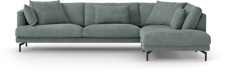 Harper - 3-sits soffa med divan höger - Blå