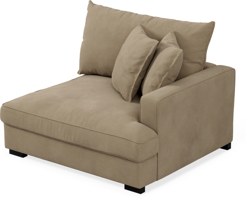 Rossi - 1,5-sits med armstöd höger - Beige