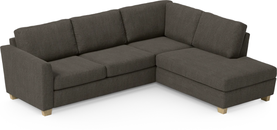 Friday - 2,5-sits soffa med divan höger - Brun