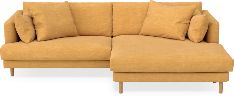 Harper - 4-sits med schäslong XL höger - Gul