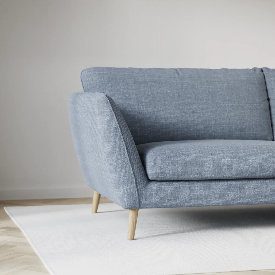 Madison - 2-sits soffa med divan vänster och schäslong höger - Blå