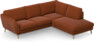 Madison - 2-sits soffa med divan höger - Röd