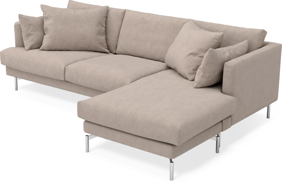 Harper - 4-sits med schäslong höger  - Beige