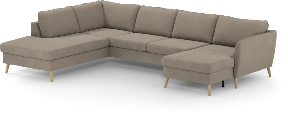 County - 3-sits soffa med divan vänster och schäslong höger - Beige