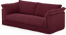 Cherrie - 2,5-sits soffa, hel dyna och kappa - Röd
