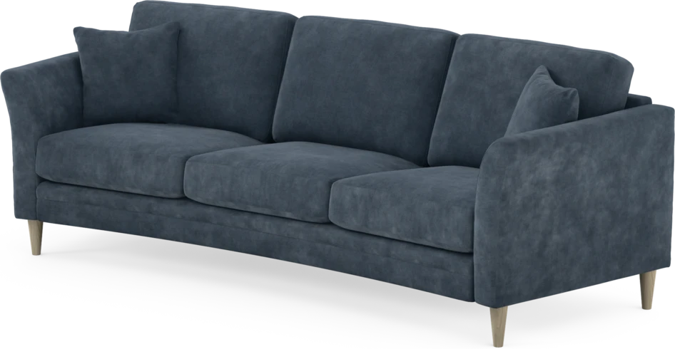 Eden - 3-sits soffa svängd - Blå