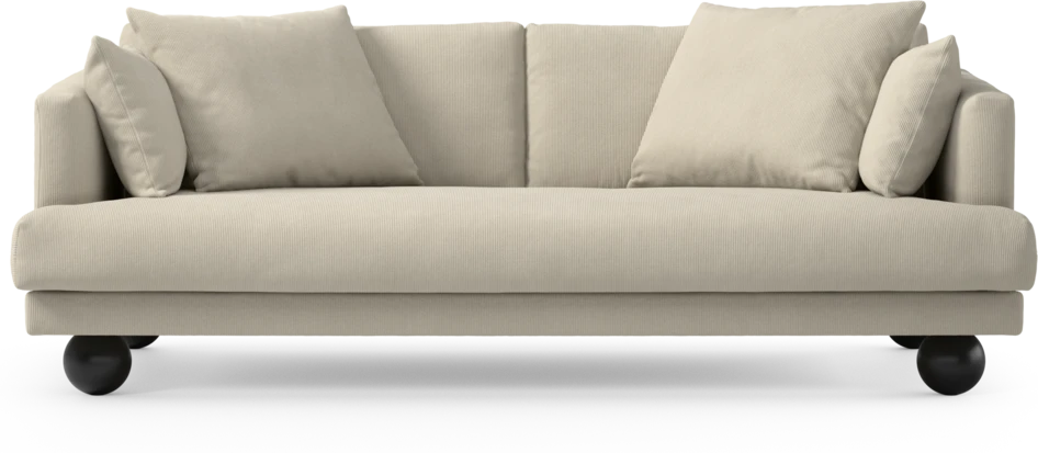 Harper - 3-sits soffa, hel dyna - Vit