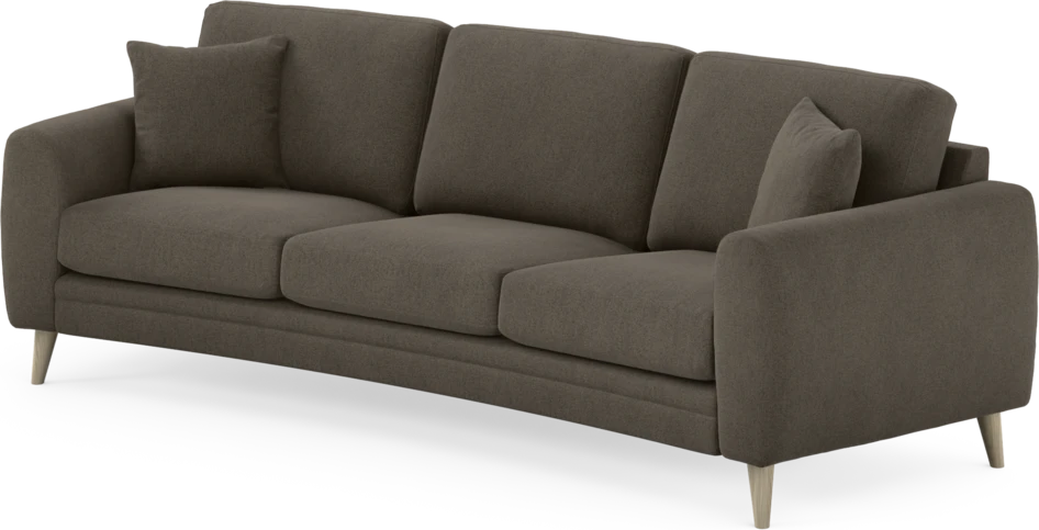 Eden - 3-sits soffa svängd - Brun