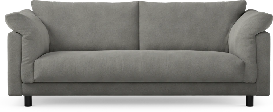 Cherrie - 2,5-sits soffa, hel dyna, fast klädsel - Grå