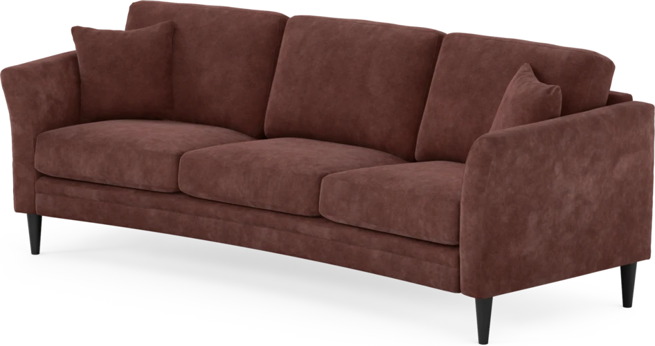 Eden - 3-sits soffa svängd - Röd