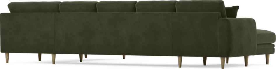 Eden - 3-sits soffa med schäslong vänster och divan höger - Grön
