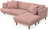 Harper - 4-sits med schäslong höger  - Rosa