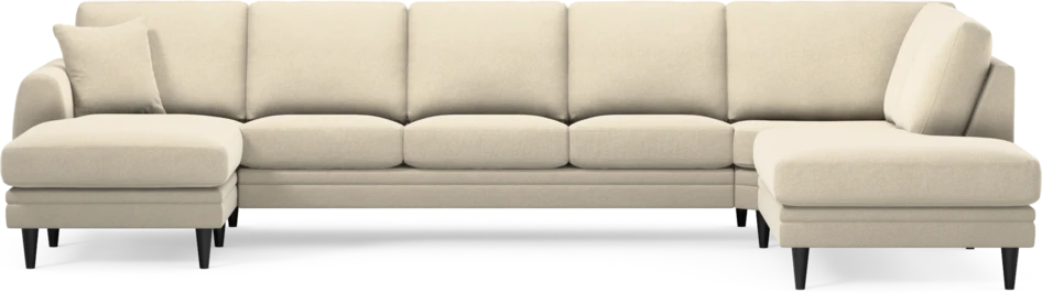 Eden - 3-sits soffa med schäslong vänster och divan höger - Beige