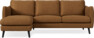 Madison Lux - 2-sits soffa med schäslong vänster - Brun