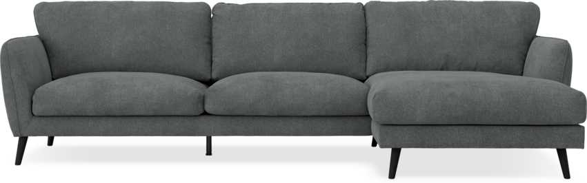 Nellie - 3-sits soffa med schäslong höger - Grå