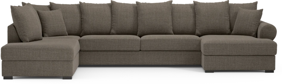 Town - 3-sits soffa med divan vänster och schäslong höger - Brun