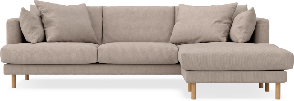Harper - 4-sits med schäslong höger  - Beige