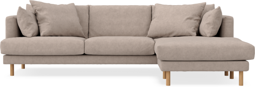 Harper - 4-sits med schäslong höger - Beige