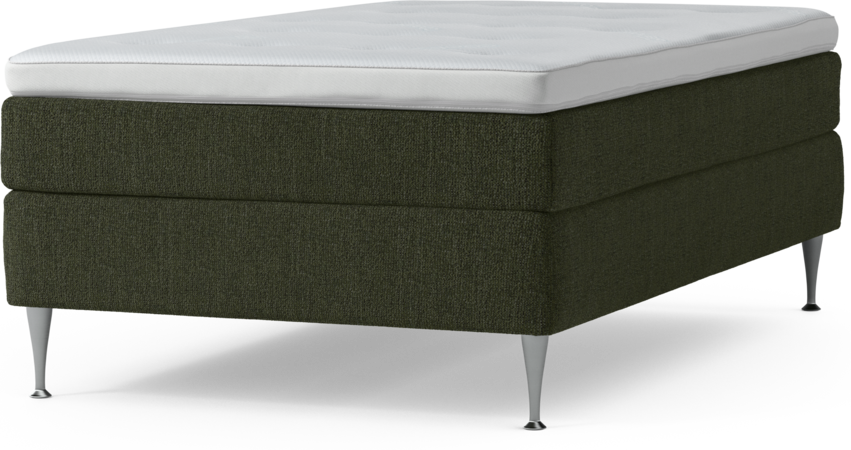 Delux Sense - Kontinentalsäng, enkelsäng 120 cm med bäddmadrass och sängben