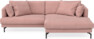 Harper - 4-sits med schäslong XL höger - Rosa