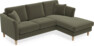 Eden - 2-sits soffa med schäslong - Brun