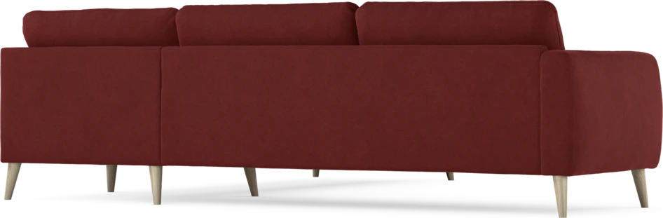 Bridge - Hörnsoffa, 3+3-sits - Röd