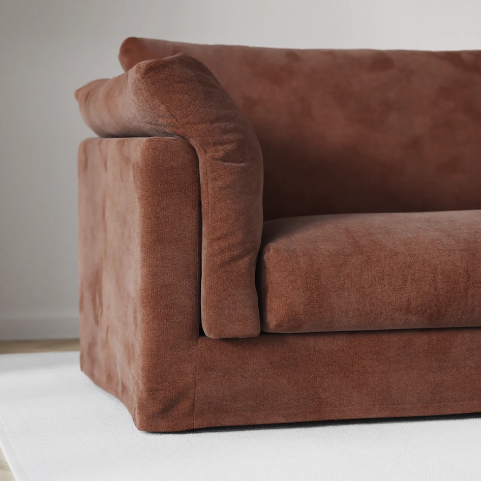 Cherrie Klädsel - Klädsel till 3-sits soffa med divan vänster - Orange