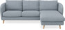 Madison Lux - 2-sits soffa med schäslong höger - Blå