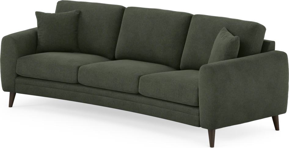 Eden - 3-sits soffa svängd - Grön
