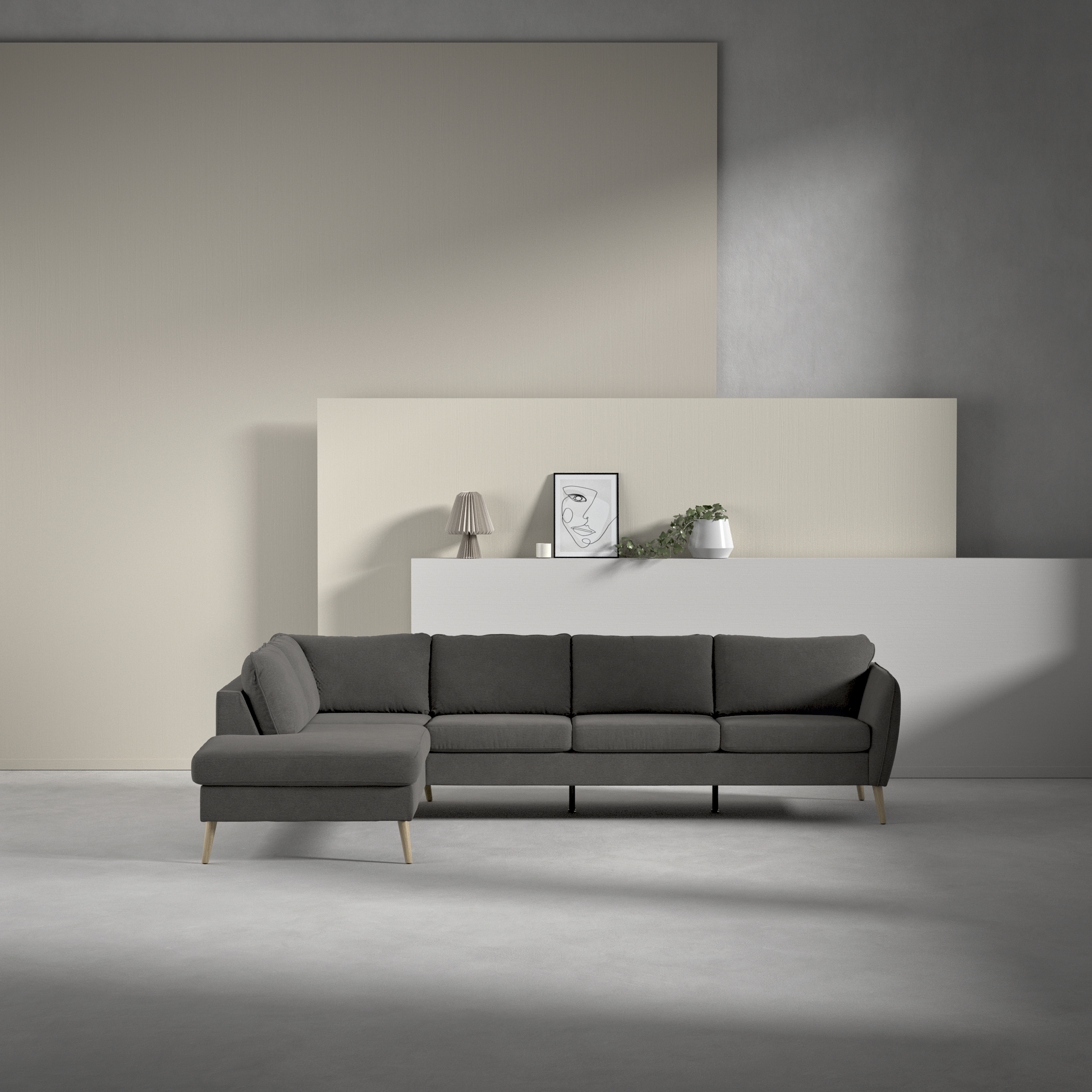 County - 3-sits soffa med divan vänster - inspiration