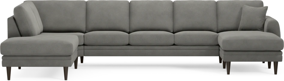 Eden - 3-sits soffa med divan vänster och schäslong höger - Grå