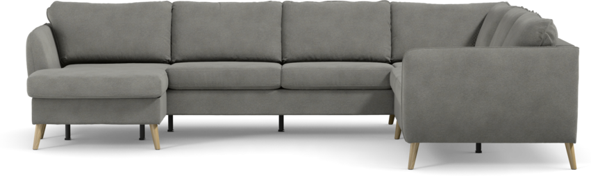 County - Hörnsoffa, 3+2-sits med schäslong vänster - Grå