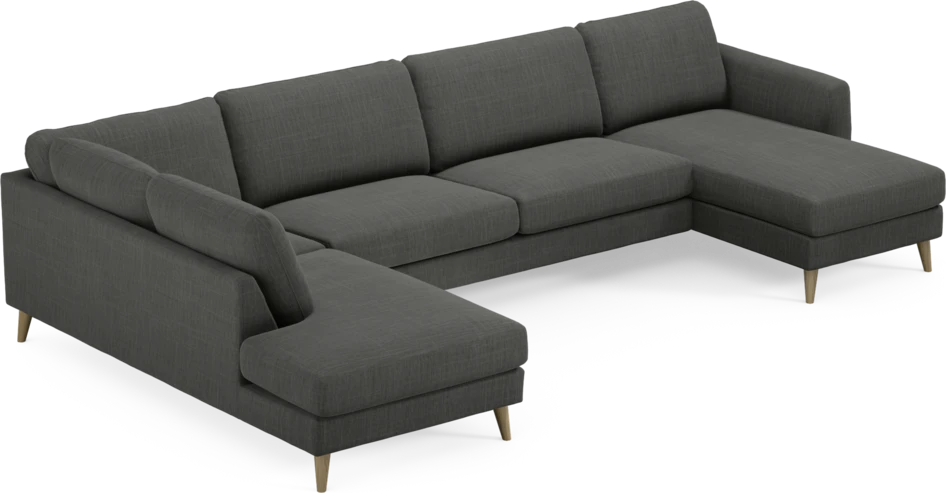 Bridge - 3-sits soffa med divan vänster och schäslong höger - Grå