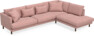 Harper - 3-sits soffa med divan höger - Rosa