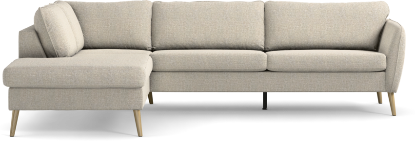 County - 2,5-sits soffa med divan vänster - Beige