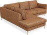 Madison - 2-sits soffa med divan vänster - Orange