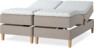 Delux Dream - Ställbar säng, dubbelsäng med bäddmadrass - Beige