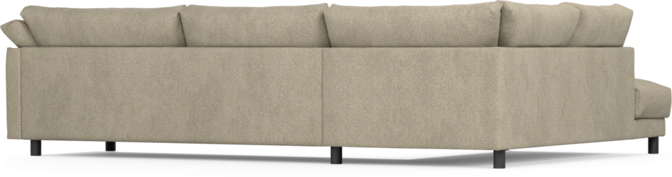 Cherrie - 3-sits soffa med divan vänster, fast klädsel - Grå