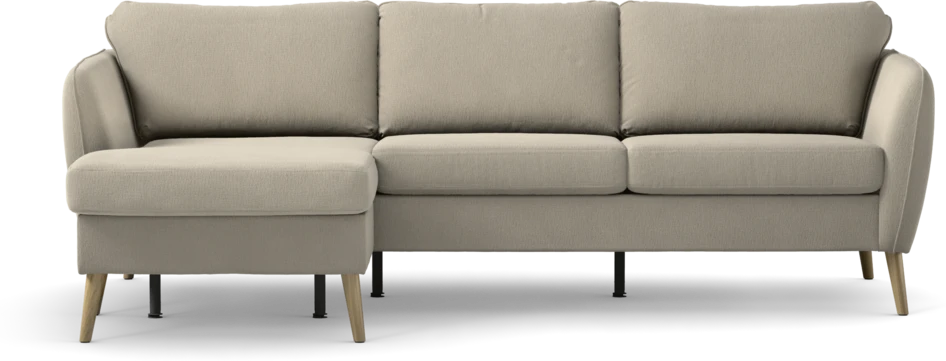 County - 3-sits soffa med flyttbar schäslong - Grå