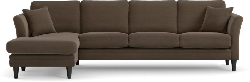 Eden - 3-sits soffa med schäslong - Brun