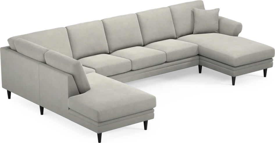 Eden - 3-sits soffa med divan vänster och schäslong höger - Grå