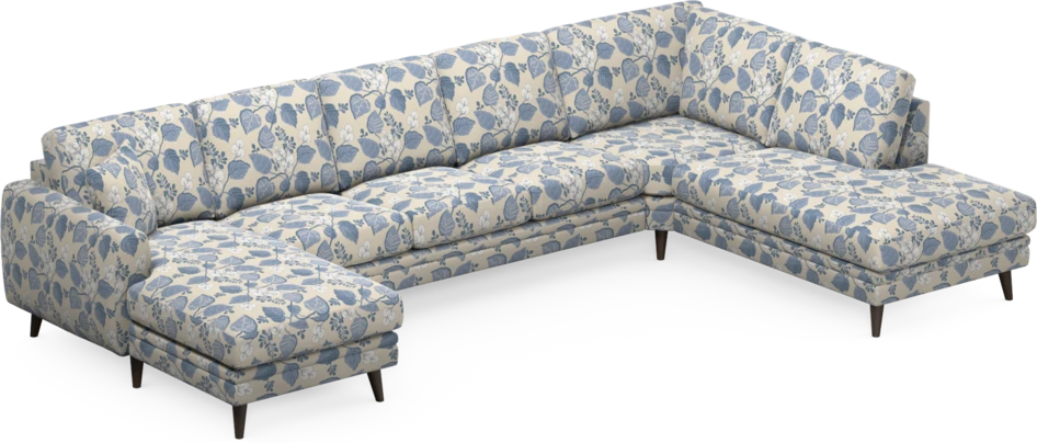 Eden - 3-sits soffa med schäslong vänster och divan höger - Flerfärgad