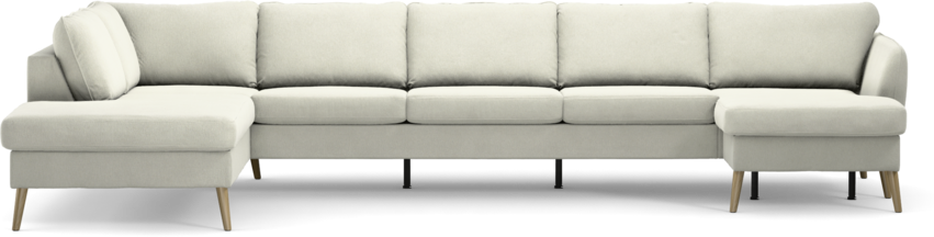 County - 4-sits soffa med divan vänster och schäslong höger - Vit