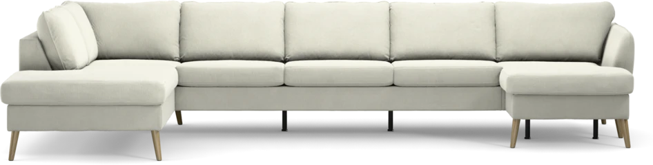 County - 4-sits soffa med divan vänster och schäslong höger - Vit