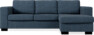Nevada - 3-sits soffa med flyttbar schäslong - Blå