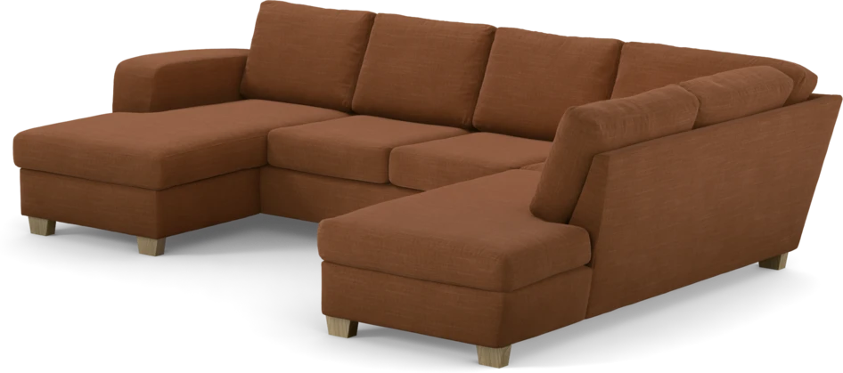 Friday - 3-sits soffa med schäslong vänster och divan höger - Orange