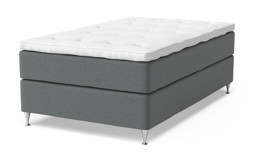 Dream Delux - Kontinentalsäng, enkelsäng med bäddmadrass Sleep Delux vit - Grå