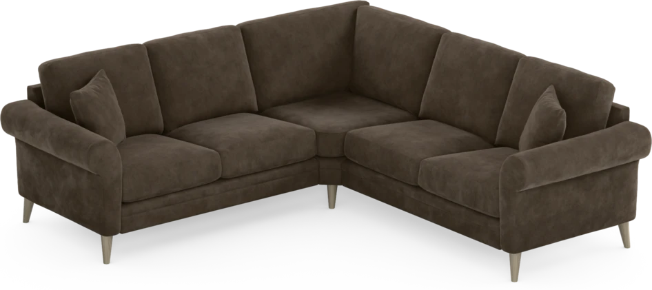 Eden - Hörnsoffa, 2+2-sits - Brun
