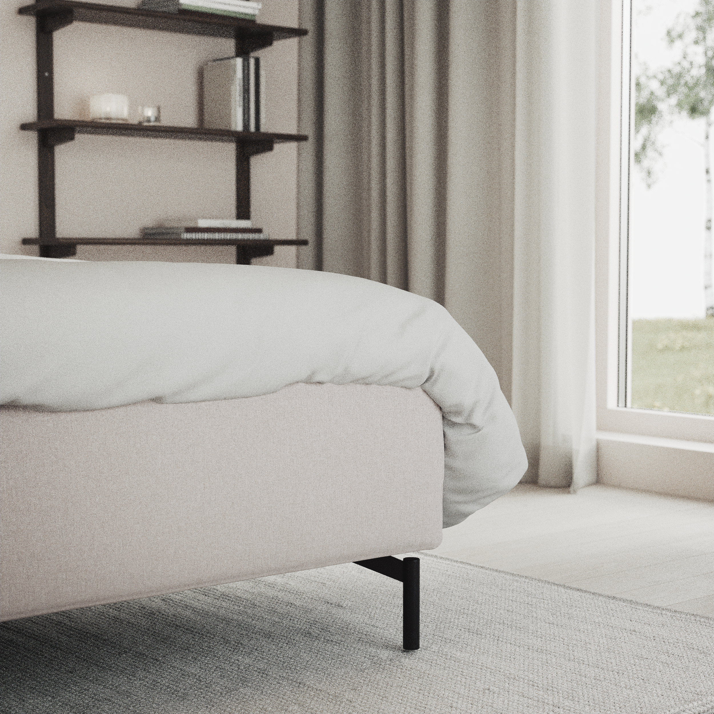 Delux Exclusive - Kontinentalsäng, enkelsäng 120 cm med bäddmadrass och sängben - inspiration